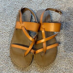 Gap strappy sandals. Tan straps.  Womens size 6.